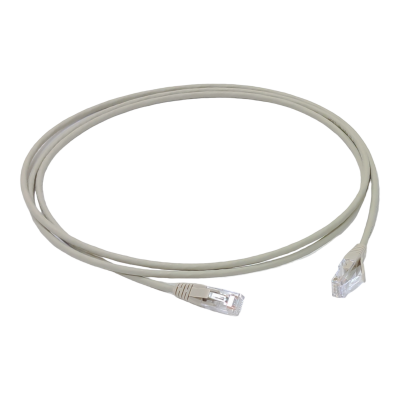 Патч-корд кат. 5е, 26AWG, RJ45-RJ45, серый, 2м, U/UTP, LSZH